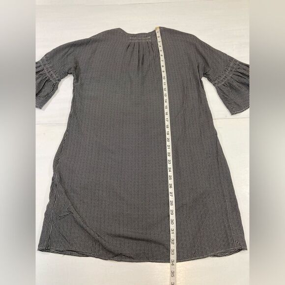 Joie Tunic Top Women’s M Black White Star Print Bell Sleeve Casual Chic Preppy - Picture 12 of 12